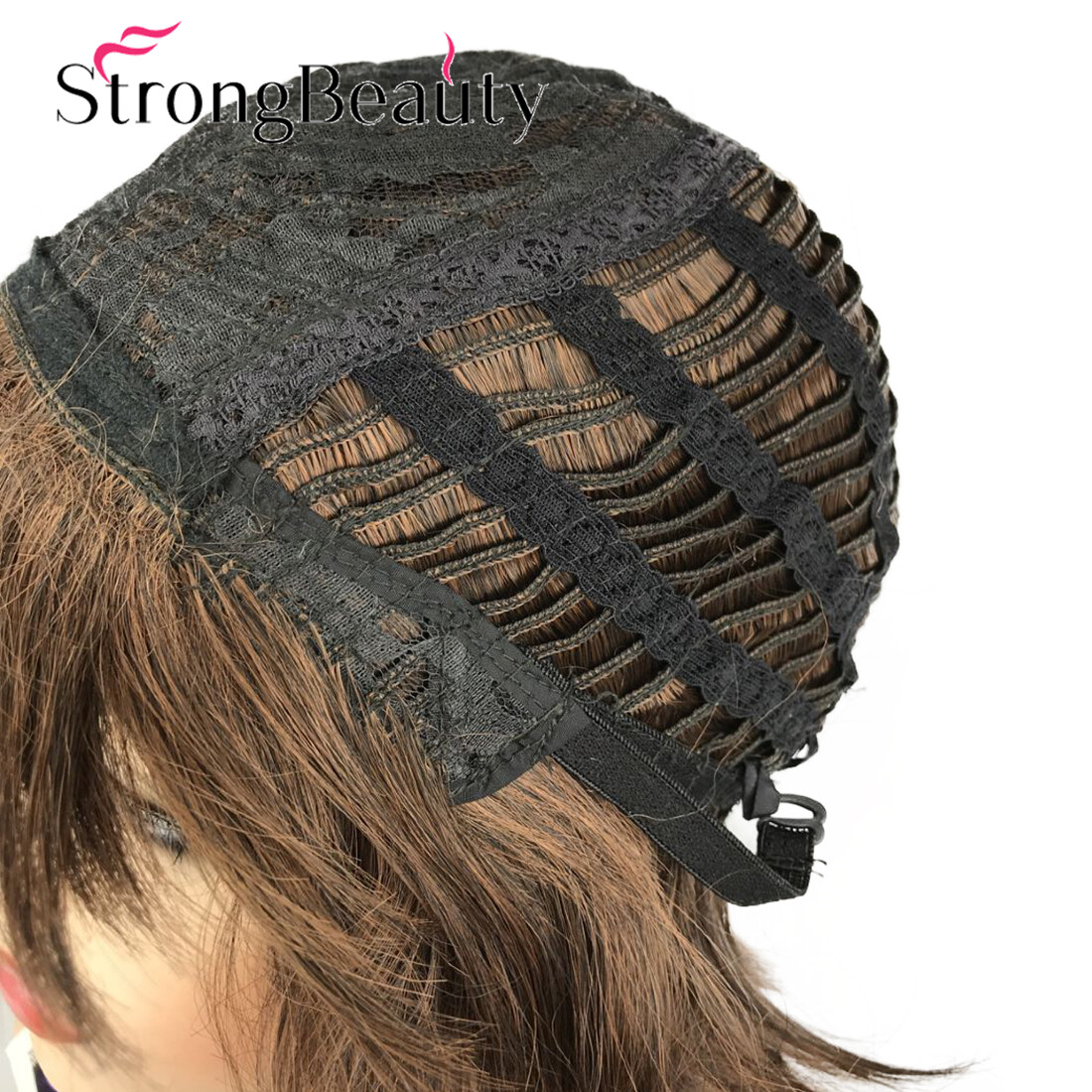 Fashion Women Short Curly Bob Wig Synthetic Party Mix Brown Hair Wigs #2T30