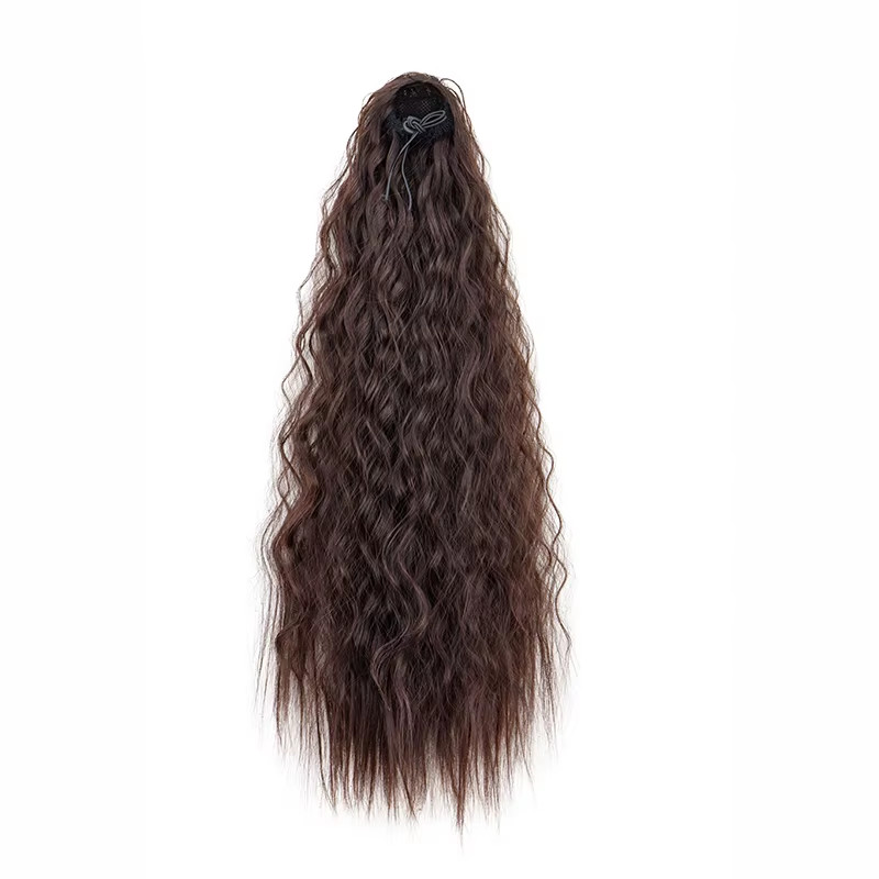 22″ Synthetic Kinky Curly Drawstring Clip-In Ponytail Hair Extension for Women