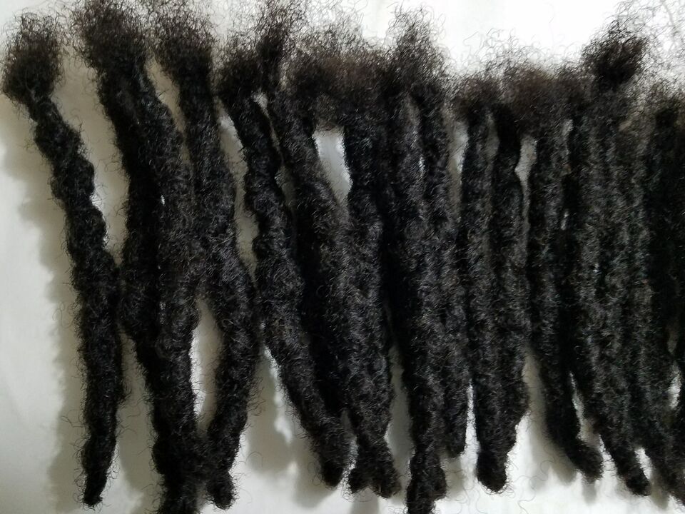 dreadlocks 100% Human Hair 3/4″ thick handmade 5 pcs 12 pcs 12″ big size 1b.