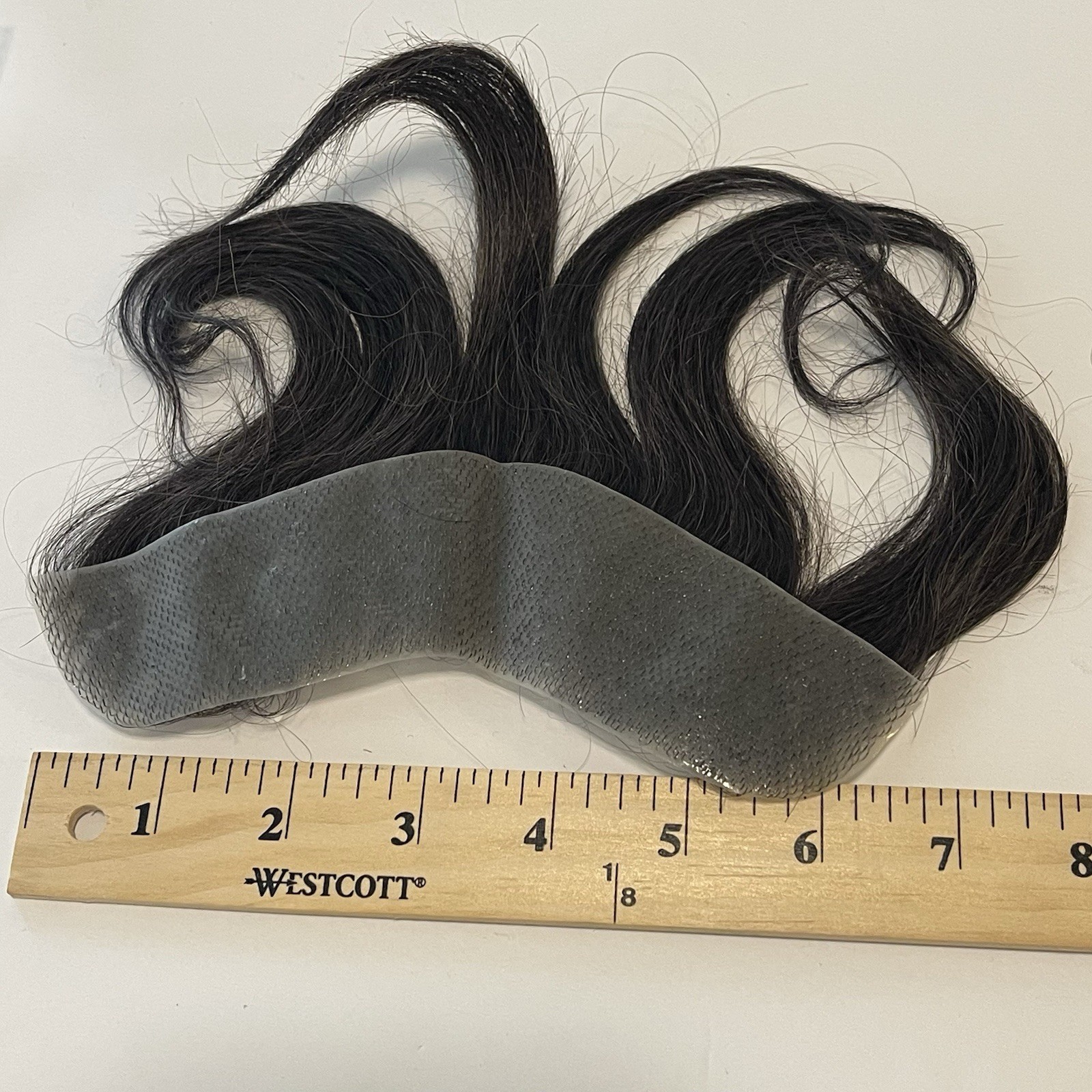 Mens Toupee Hairpiece Forehead Hairline Human Hair Replacement Front Med Brown 4