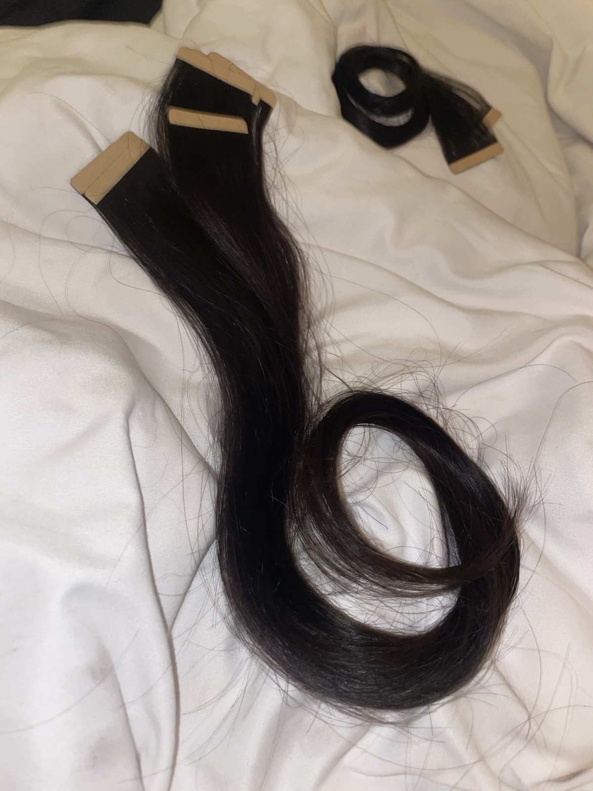 Dark Brown Human Hair Tape In Extensions 7pc 22”