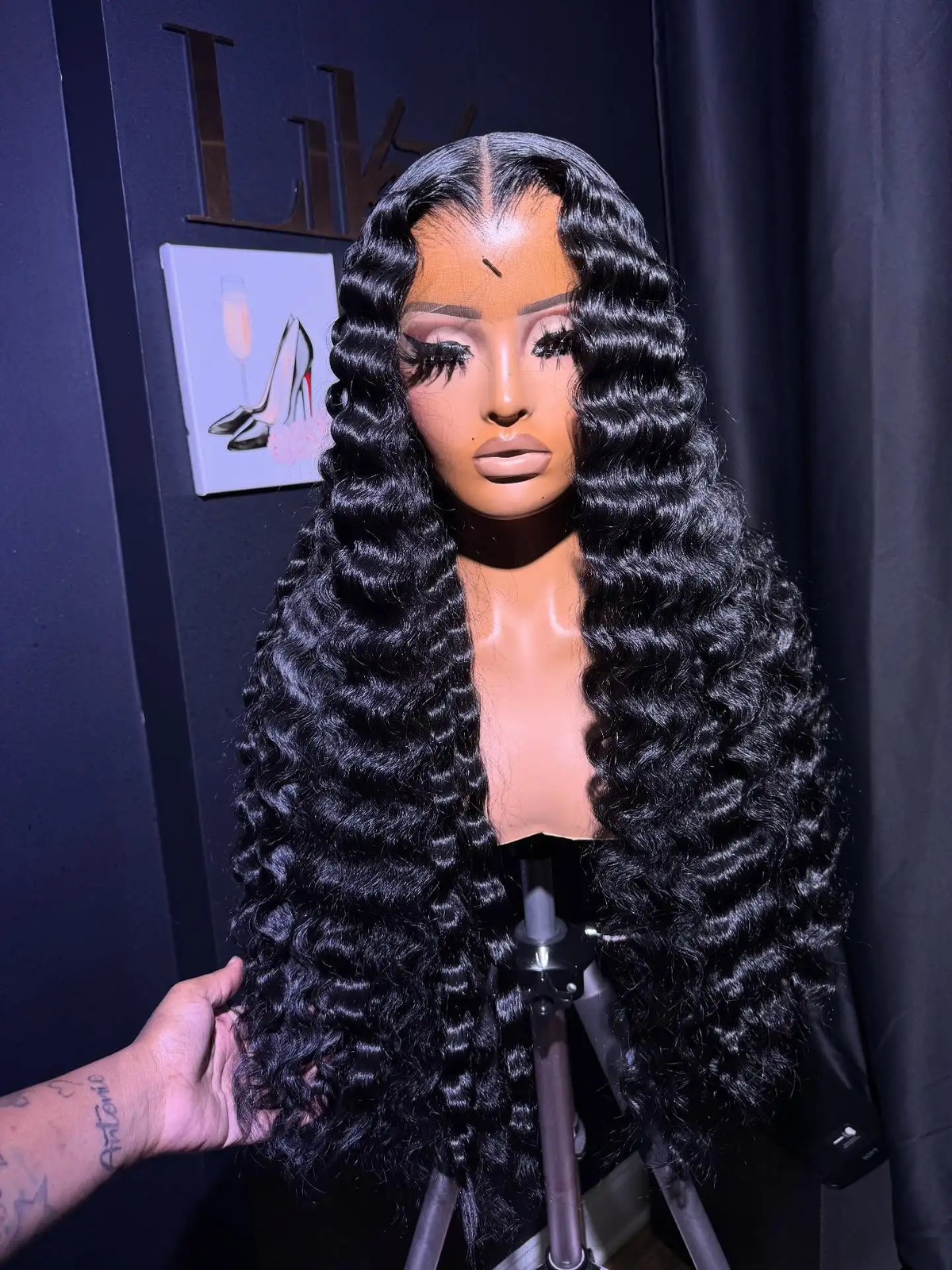 8-22Inch Deep Wave Bob Ginger Orange Lace Front Wigs Bob Human Hair Wig 14 Inch