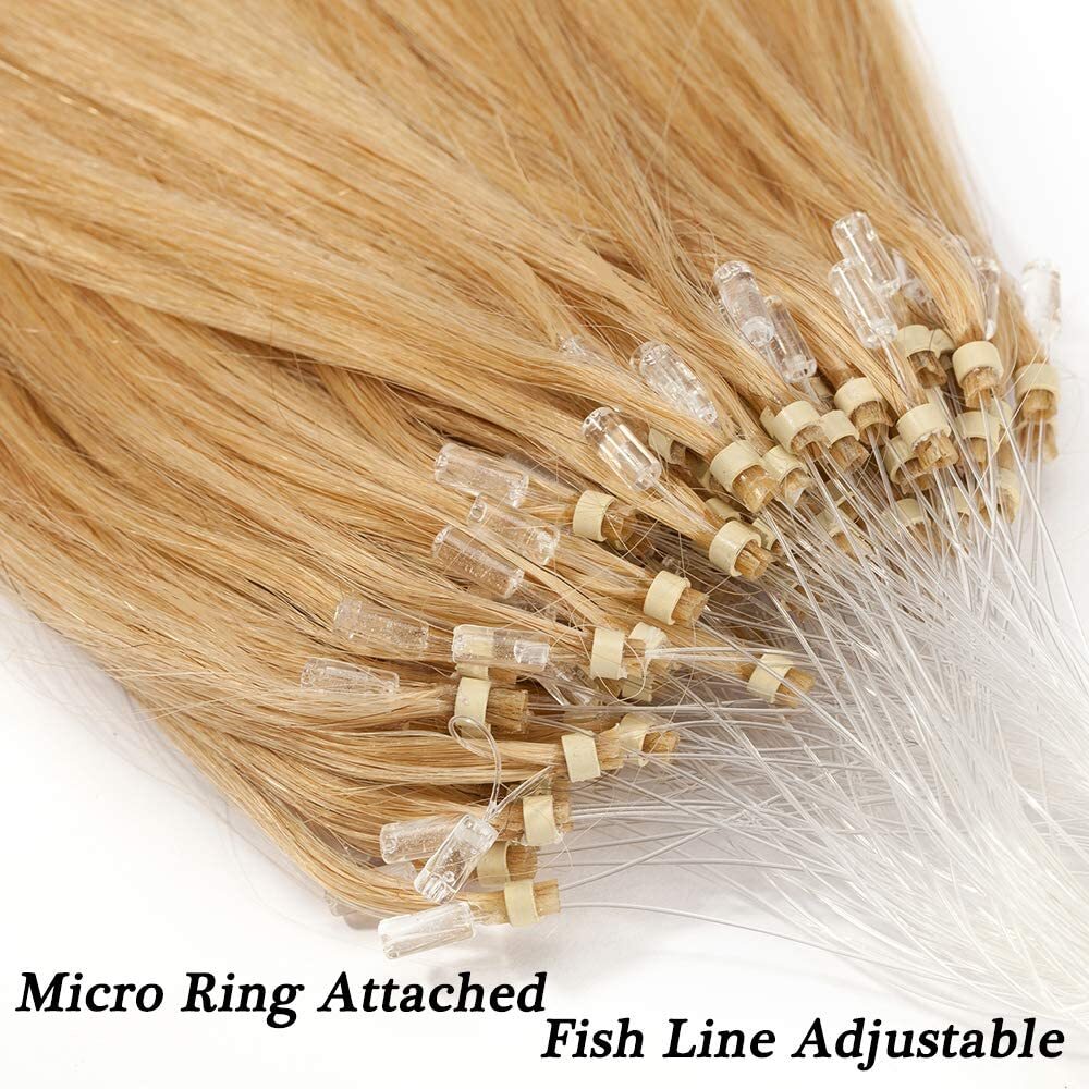Micro Link Human Hair Extensions Micro Loop Remy Indian Straight Hair 16″-26″ US