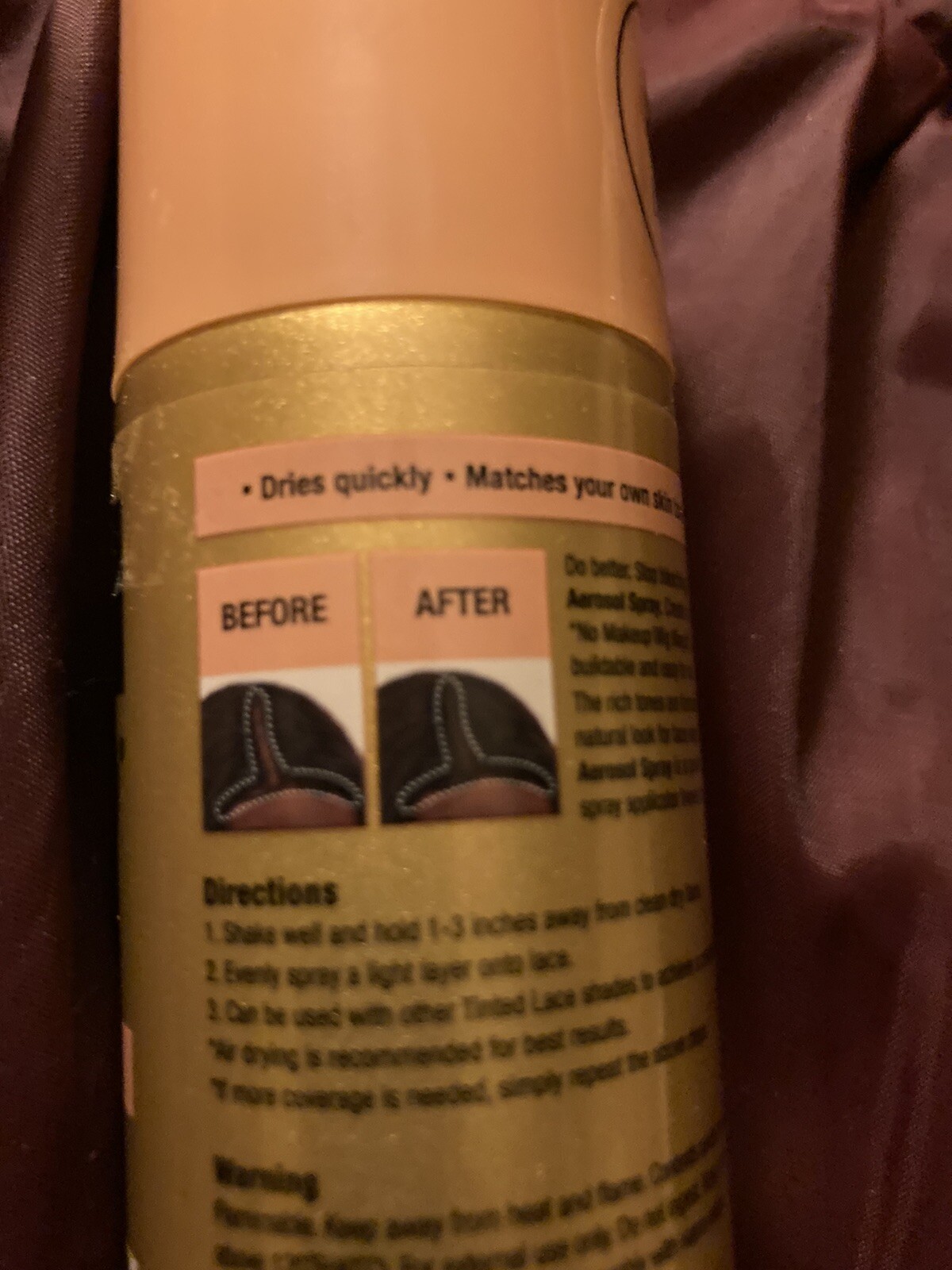 EBIN NEW YORK Tinted Lace Spray – Light Warm Brown 2.7 Oz ea Lot of 3