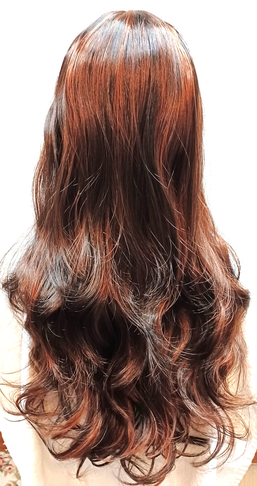 WIG 26″ BLACK/BROWN SYNTHEIC HAIR OUR #3 WITH HAIR NET