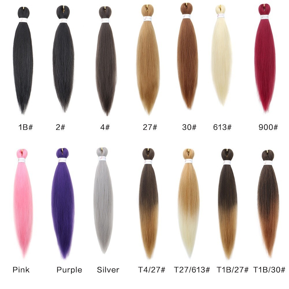 Easy To Attach 20 Inch Synthetic Hair Braid Low Temperature Fiber For Styling