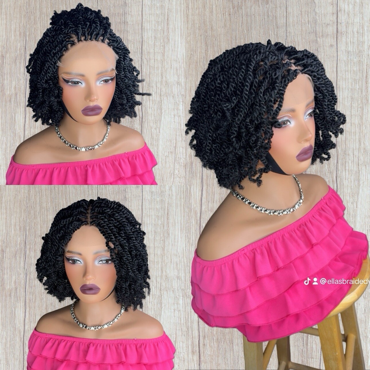 Braided Wig For Black Women Kinky Twist