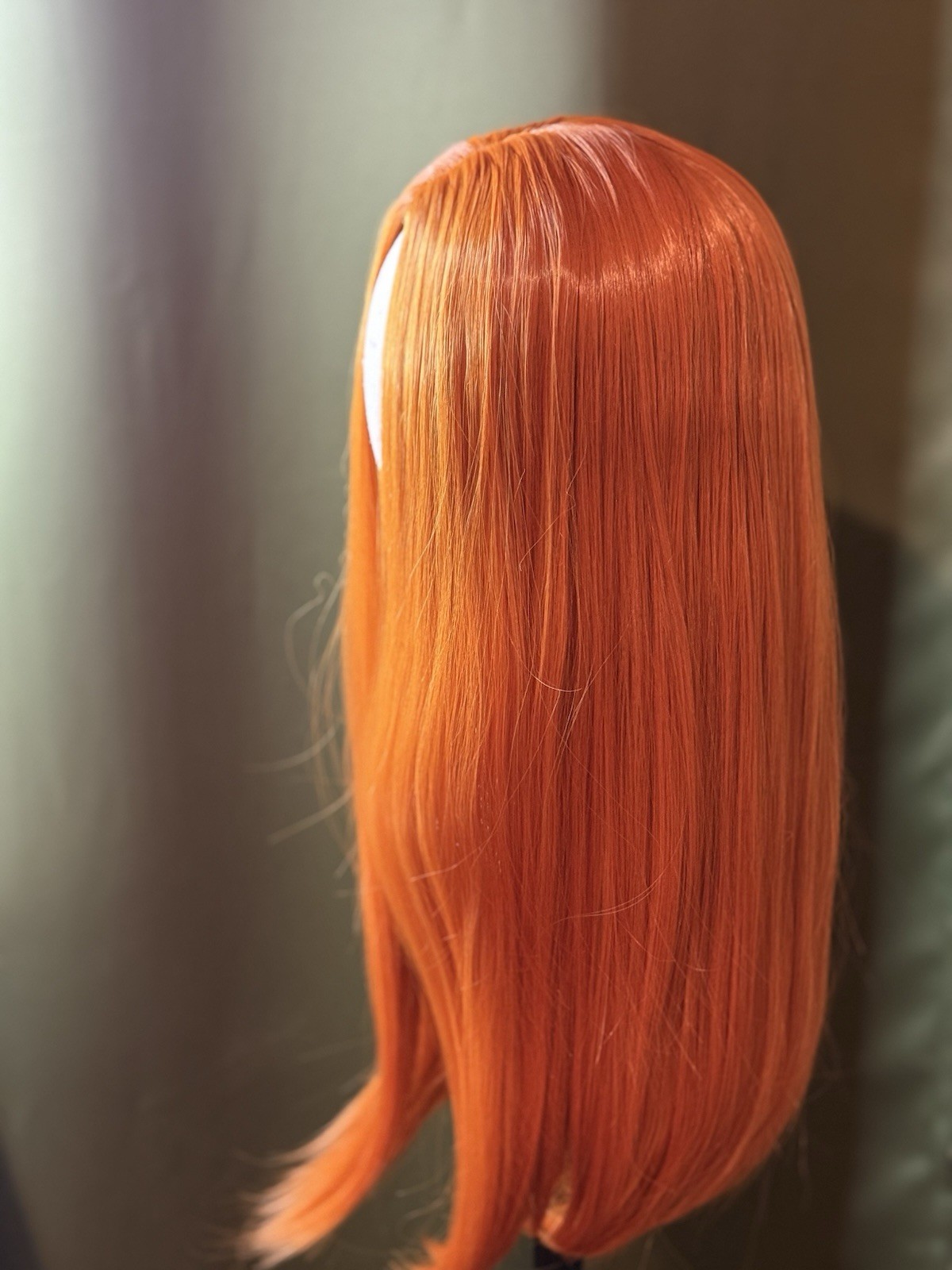 Soft Synthetic Orange Wig Long Straight | Easy to Brush | Natural Look