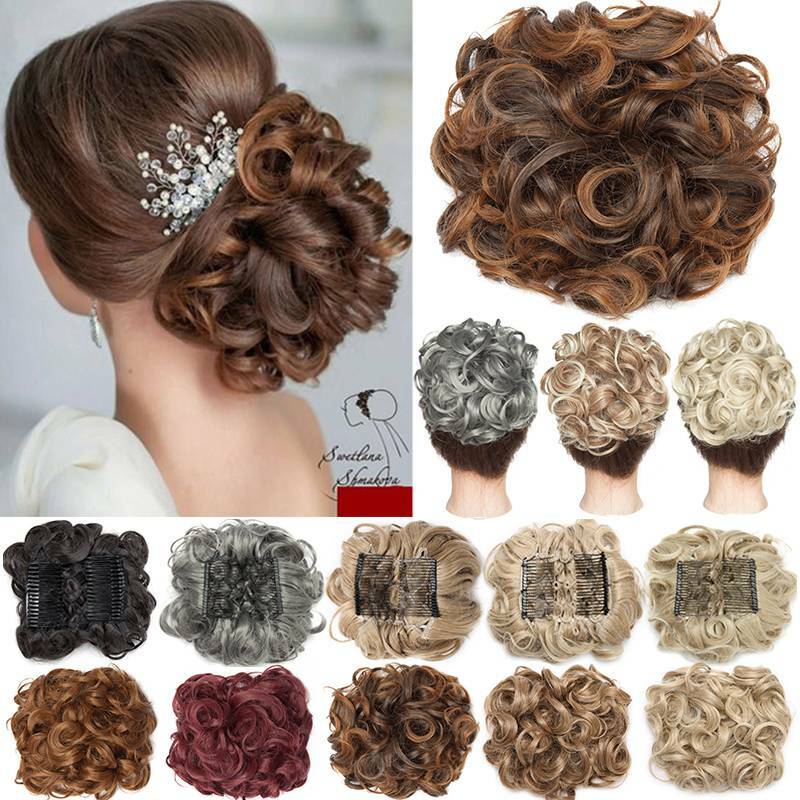 LARGE 100% REAL Messy Bun Scrunchie Hair Extensions Ponytail As Human Hair Piece