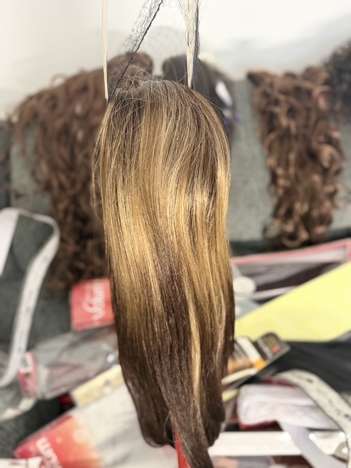 Clip-In Curly Hairpieces for Women Layered Colored Brown Blonde Black Auburn Red
