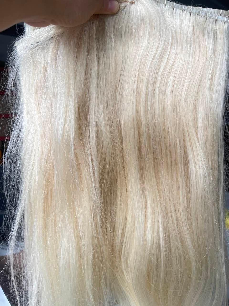 Blonde Customize Spider Seamless Octopus Clip in Hairpiece Clips in Wefts Topper