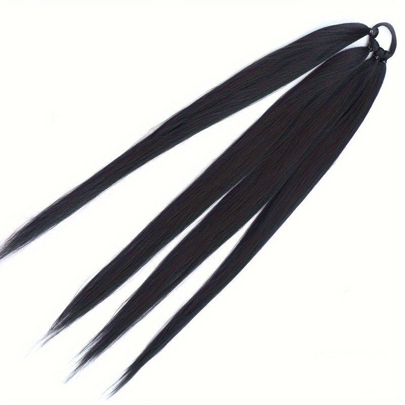 Long Straight Ponytail Extension For Women Elastic Band Synthetic Hairpiece