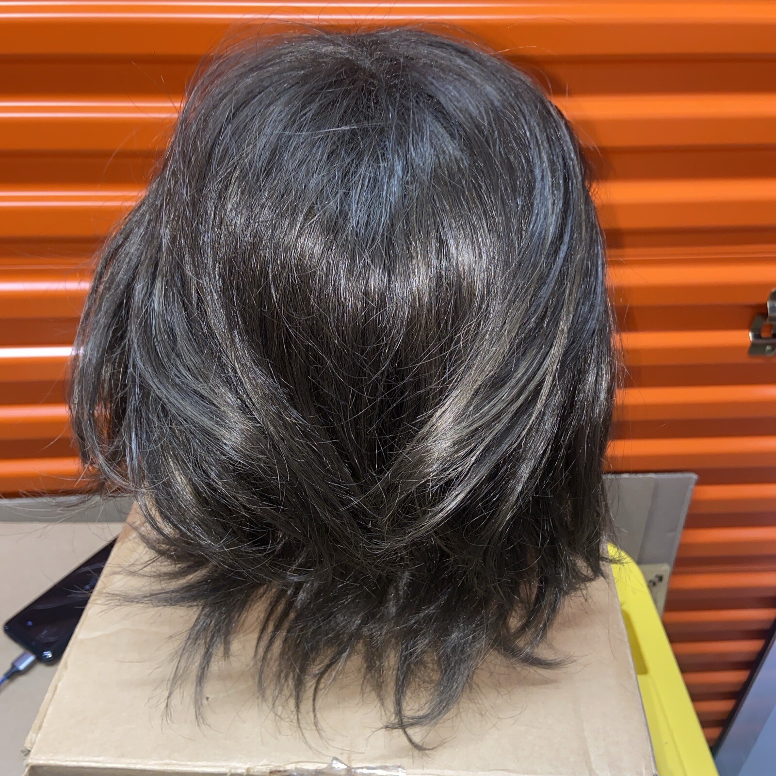 Medium hairpiece made in Thailand preowned