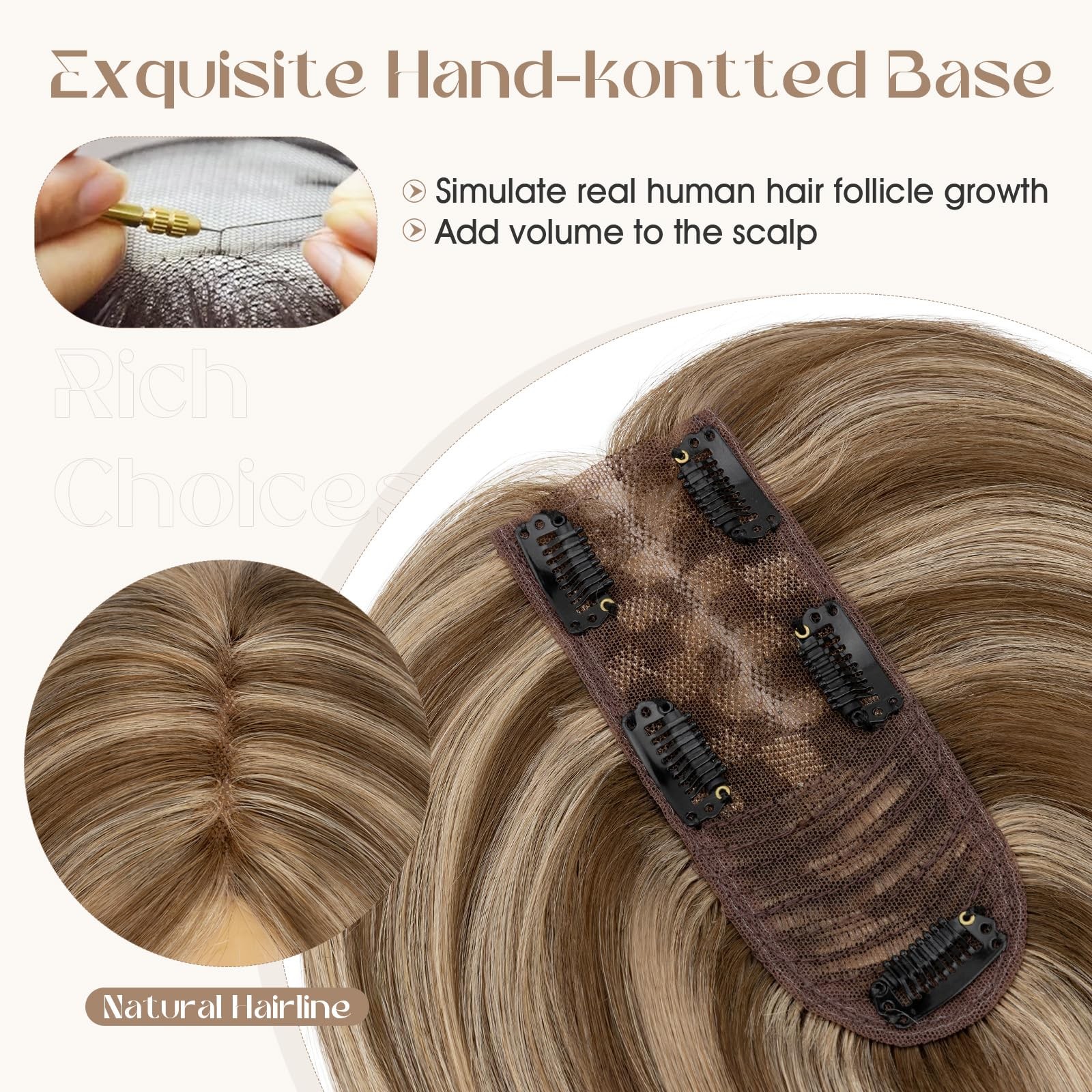 Rich Choices Hair Toppers For Women Real Human Hair 100 Human Remy Toppers For