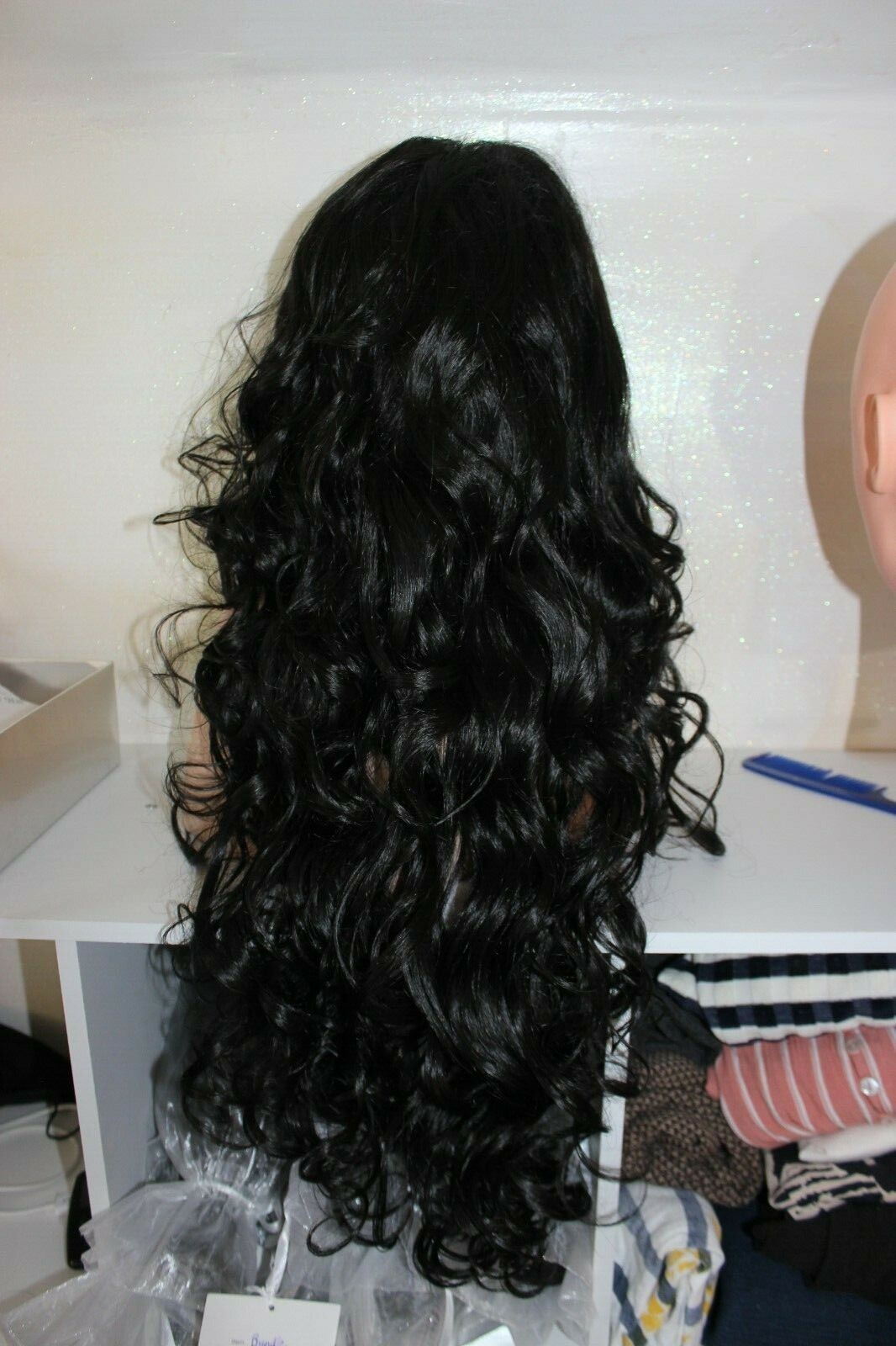 Wig Pro Collection Synthetic Long Wavy Wig 32 inches Bianca color 2 dark brown