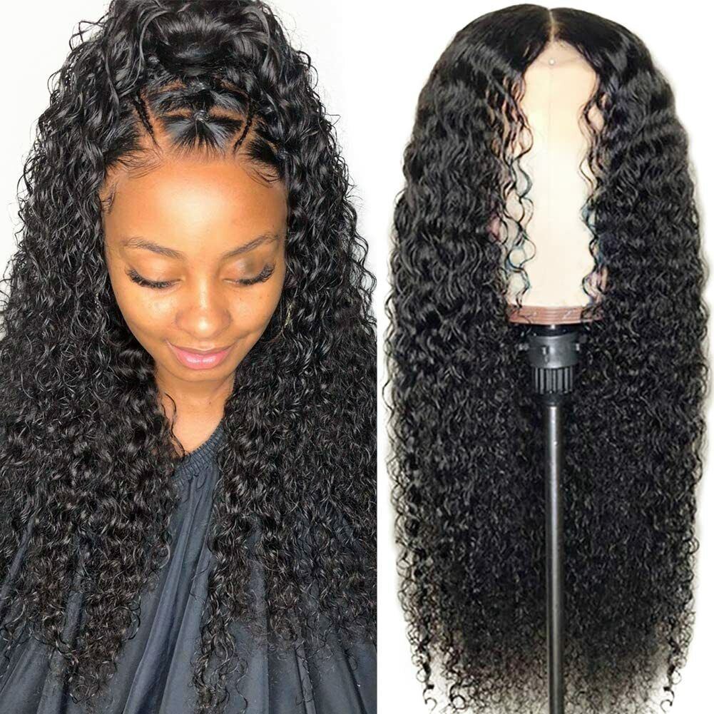 AA Hair Front Wig Womens Brazilian Human Long Curly Lace Wavy Hair Wigs US 2024
