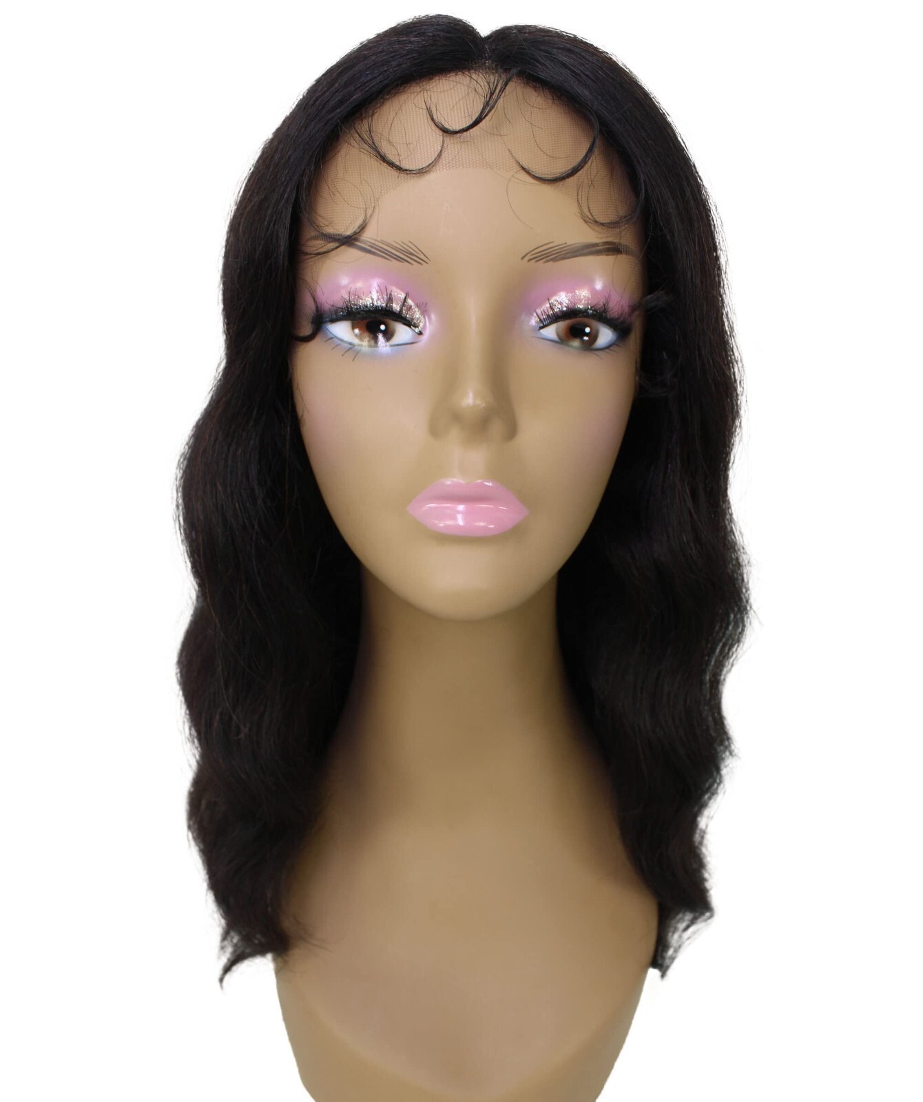 LUXLUXE Nakisa Wavy Hollywood-Style 15 in Long T Part Lace Front Wig, BLH-0004