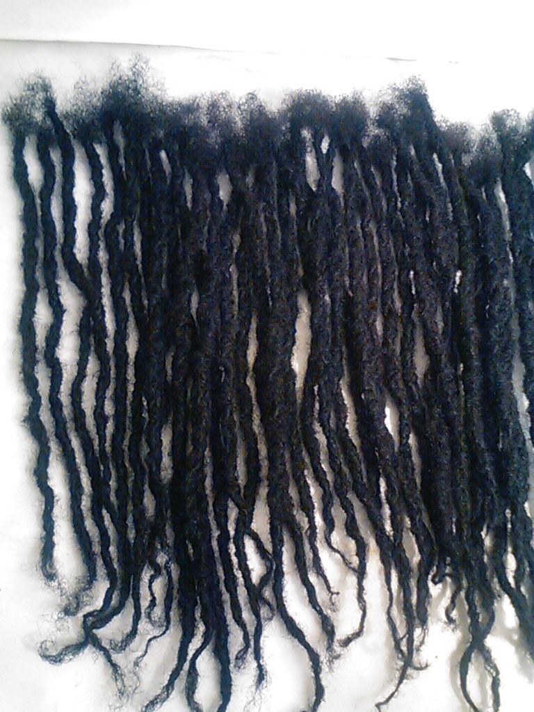 dreadlocks 100% Human Hair 3/4″ thick handmade 5 pcs 12 pcs 12″ big size 1b.