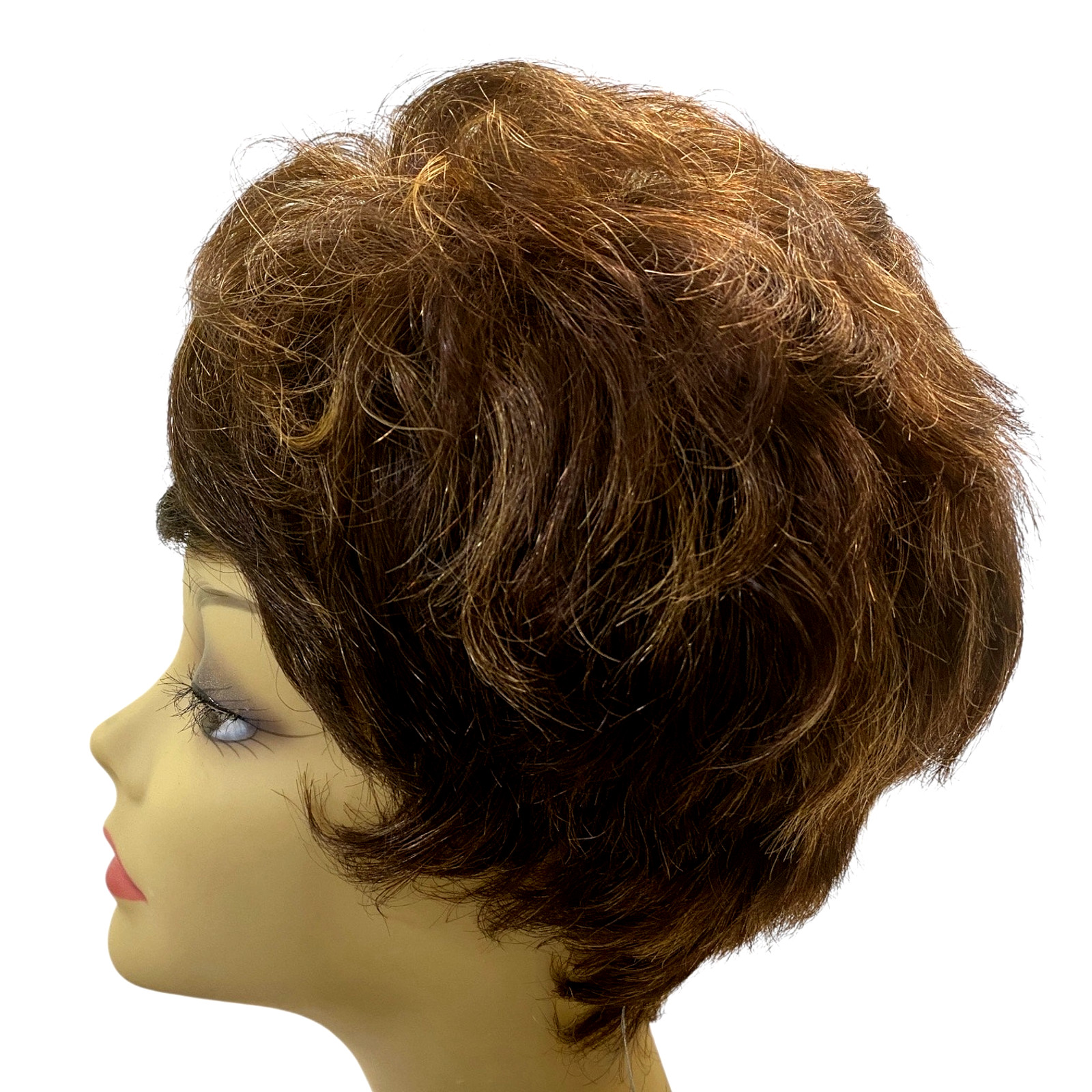 Vivica A Fox H205V Human Hair Wig FS4/27 Pixie Short NWT Pure Stretch Cap