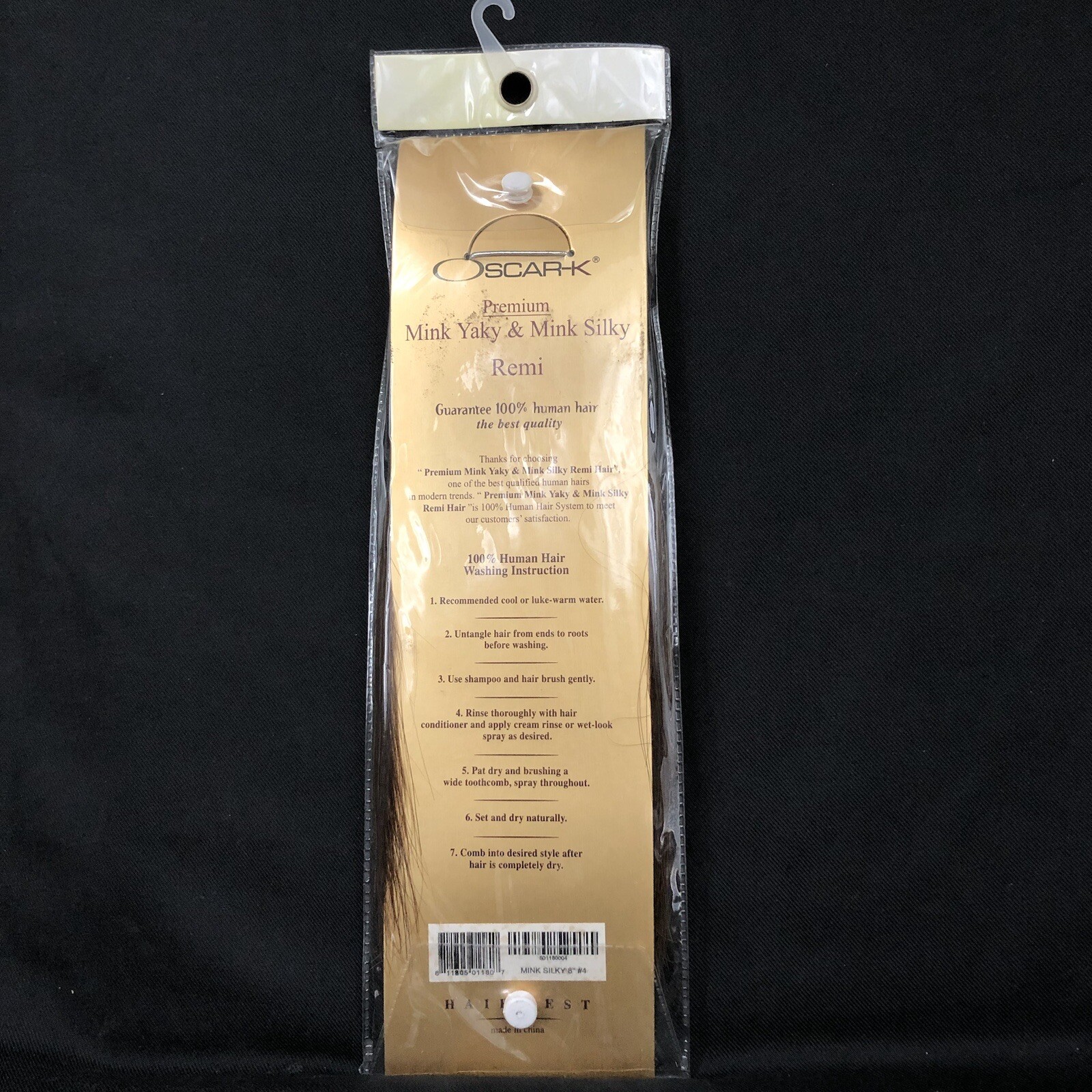 Oscar-K 100% Human Hair Remi Premium Mink Silky 8” Color 4