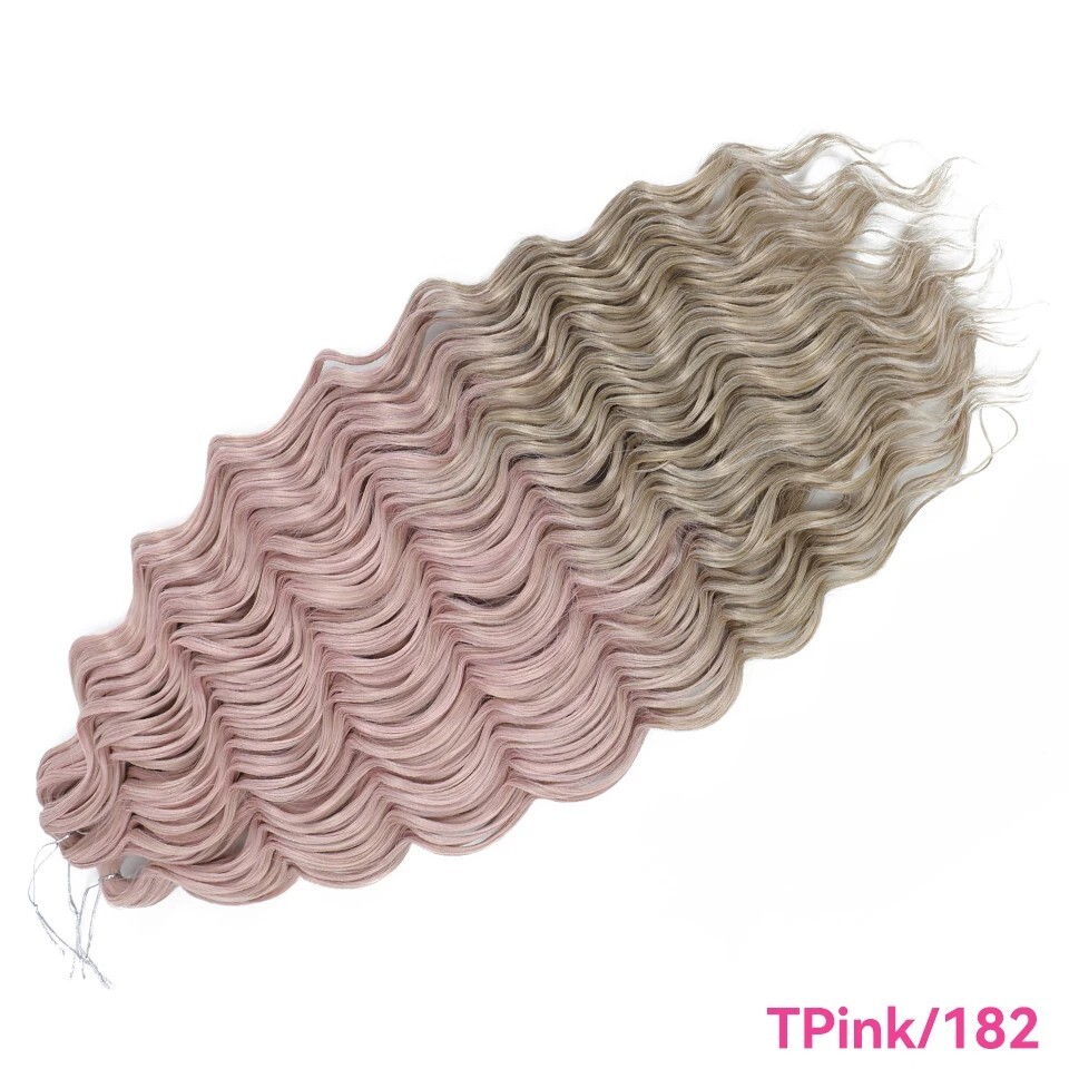 24″ Loose Deep Wave Afro Curls Water Wave Crochet Braids Curly Hair Extensions