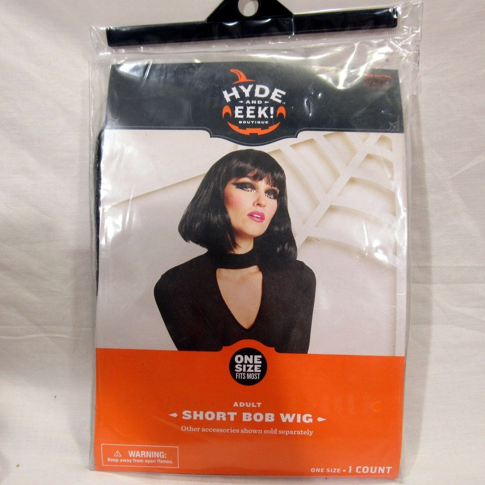 Unisex Short Bob Cut Cosplay Costume Wigs Hair for Women Girls Black One Size