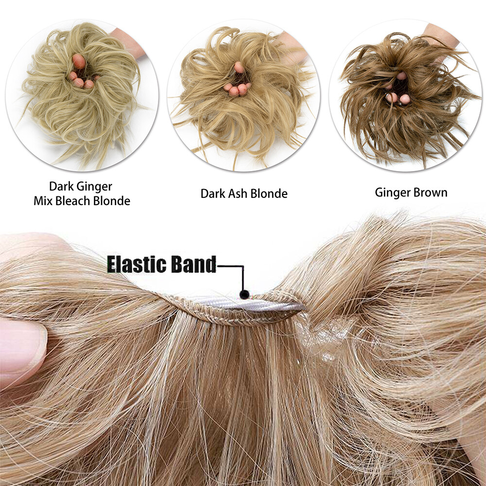 New Thick Messy Bun Hairpieces Chignon Curly Hair Extensions for Natural Looking