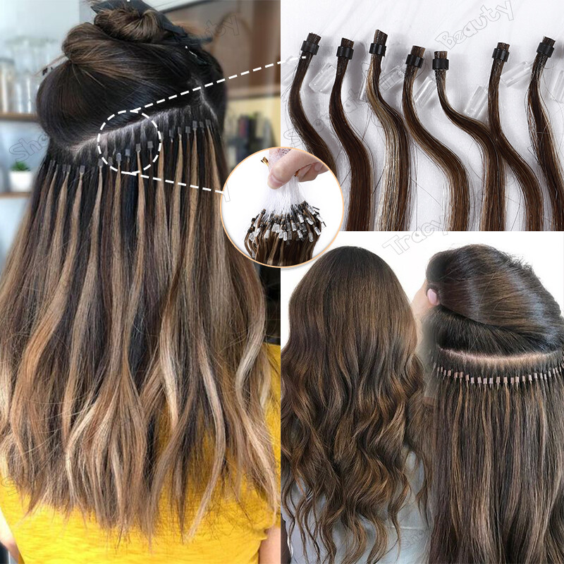 200S Microlink Beads Loop Ring 100% Remy Real Human Hair Extensions THICK 1G/S