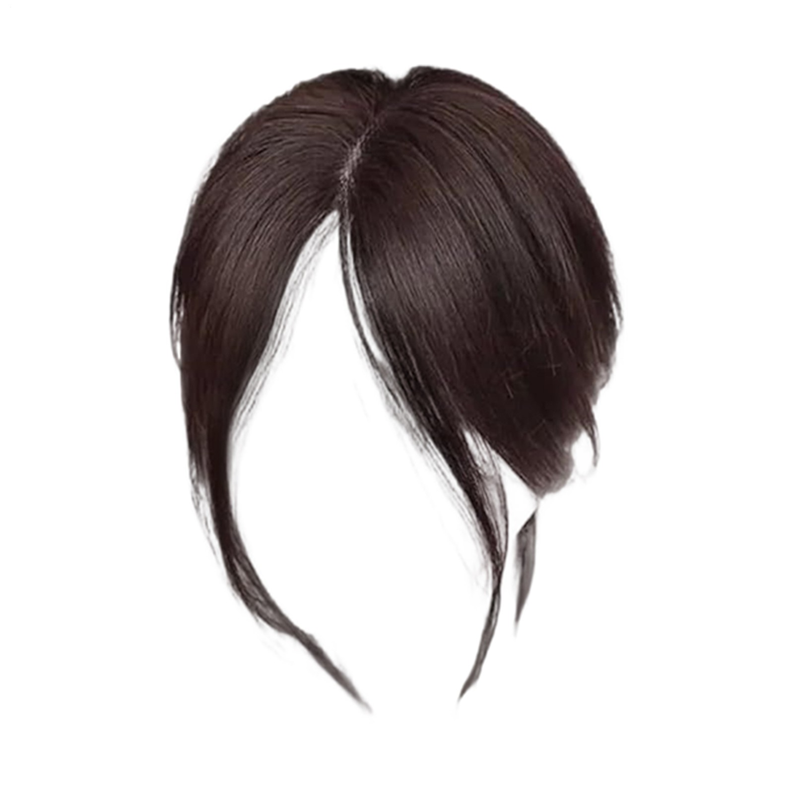 Human Hair Bangs Side Fringe Women Middle Part False Bangs Clip-in Hair