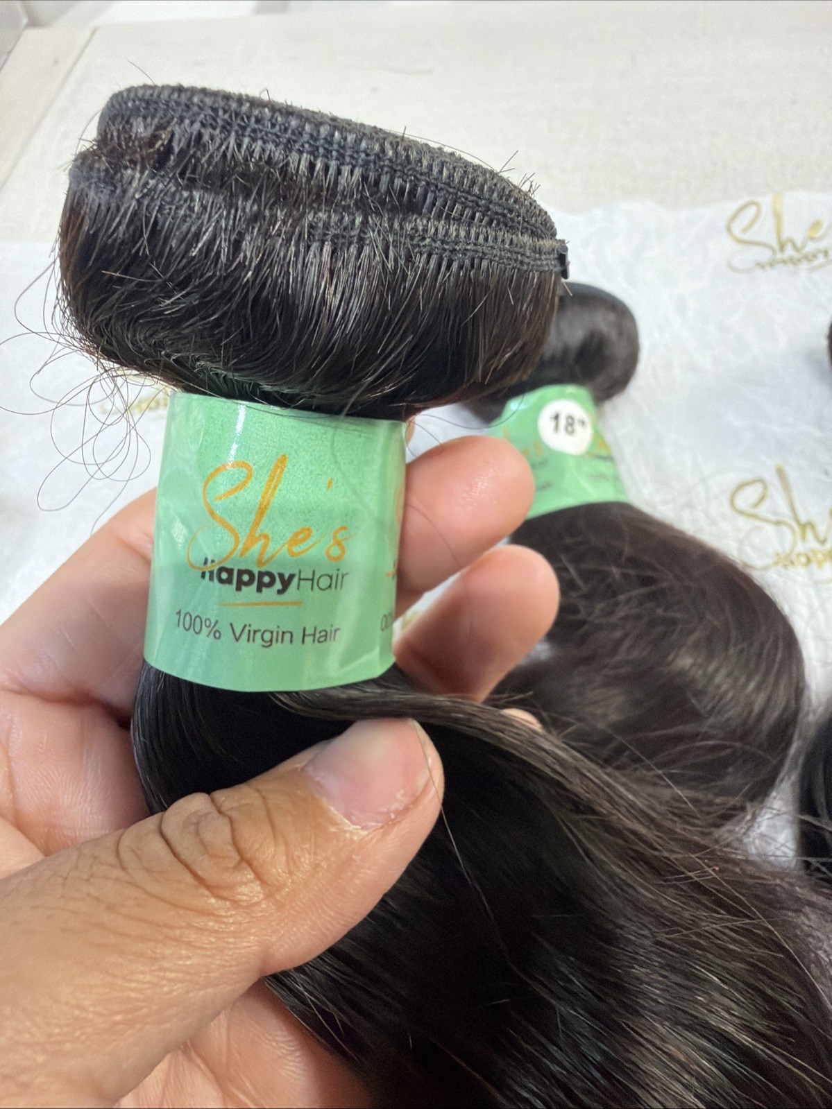 Malaysian Raw Human Hair SHES HAPPY HAIR 16,18,20in