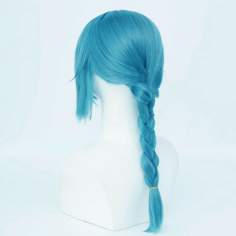 Game LOL Kid Jinx Baobao Cosplay Wig for Unisex Women Girl 60cm