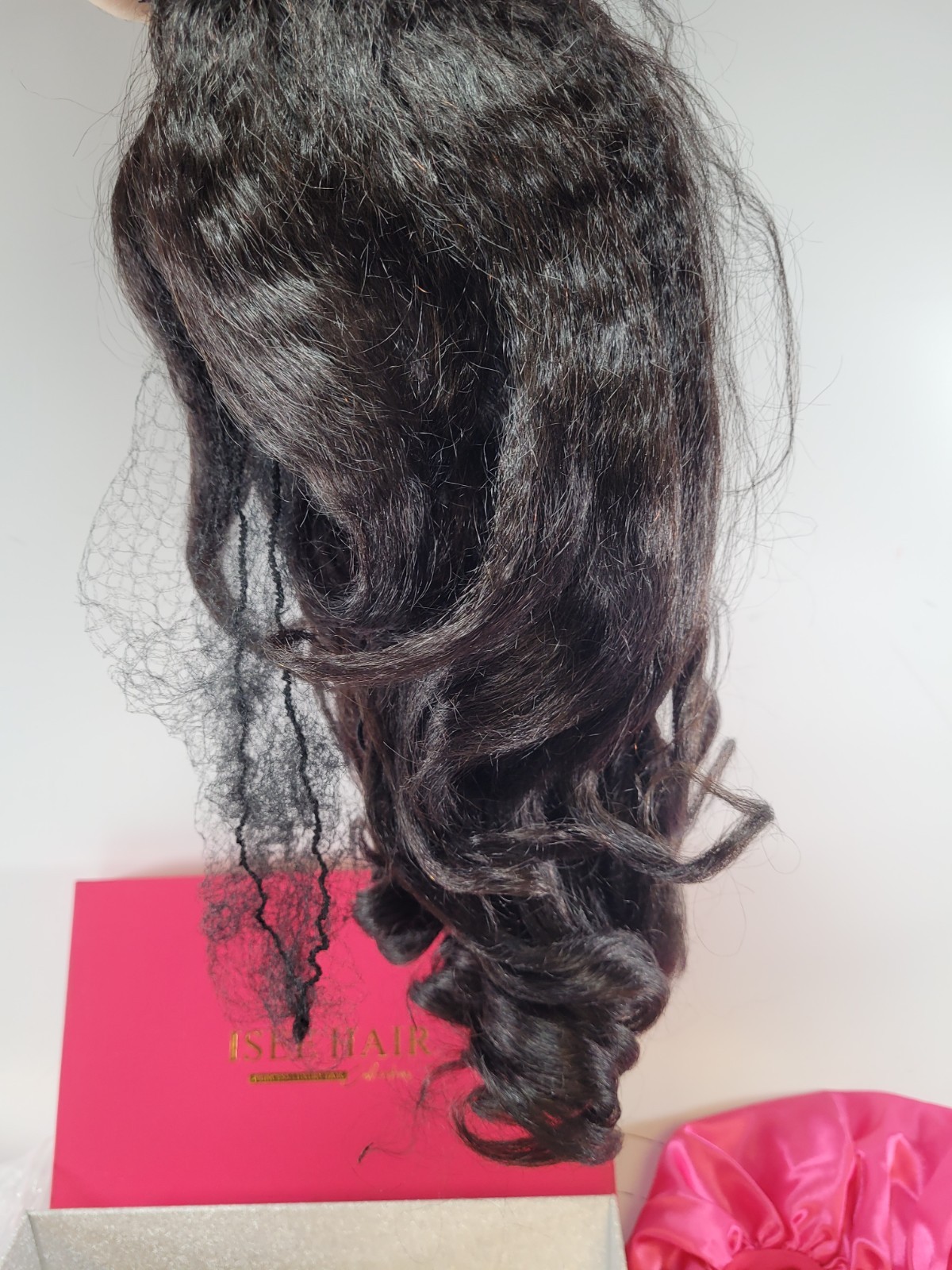 ISEE Hair M-Cap Wear Go Glueless Wig 16″ Human Hair Curly Wave 9×6 HD Lace