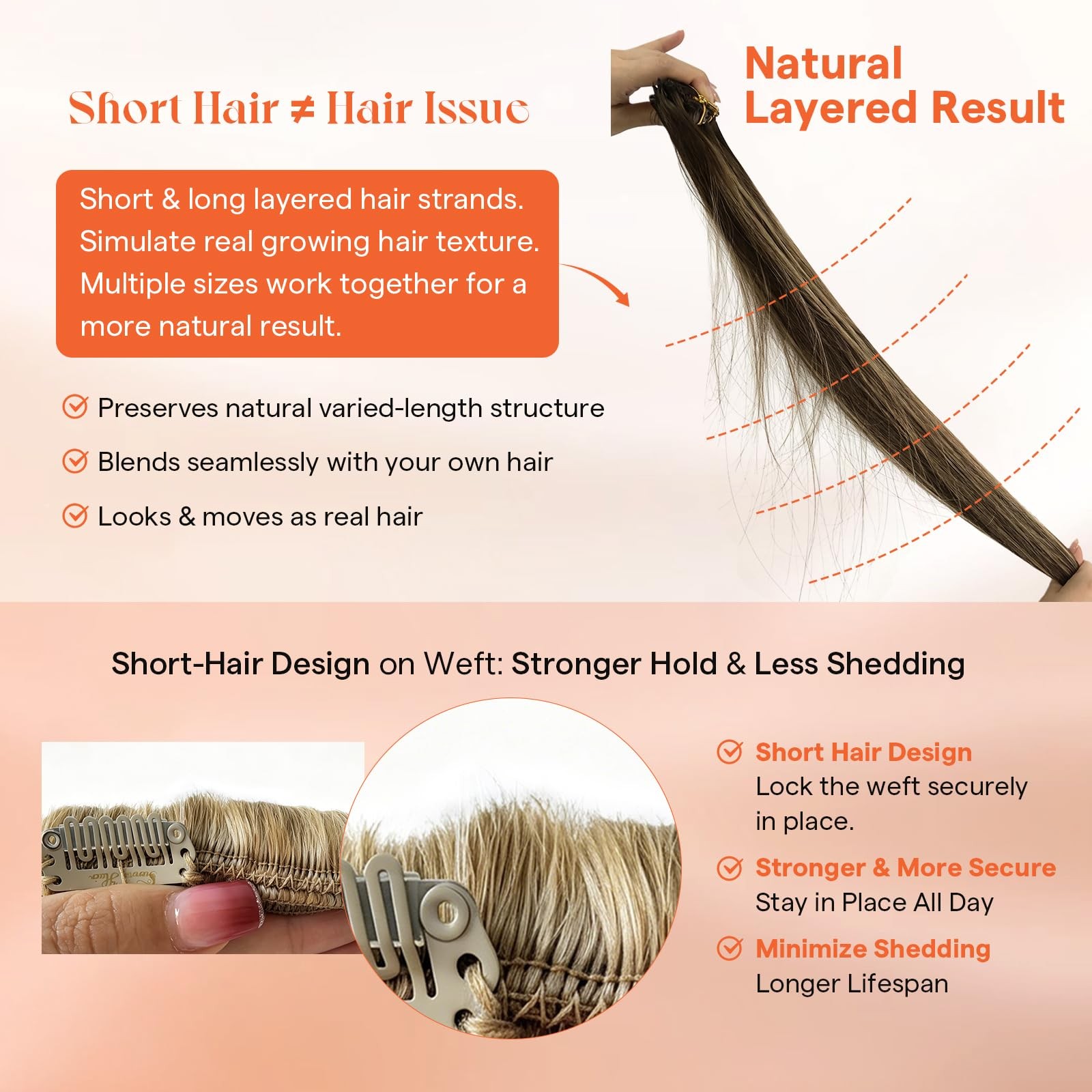 Sunny Hair Clip in Hair Extensions Real Human Hair 20 Inch 120g Remy Hair Cli…