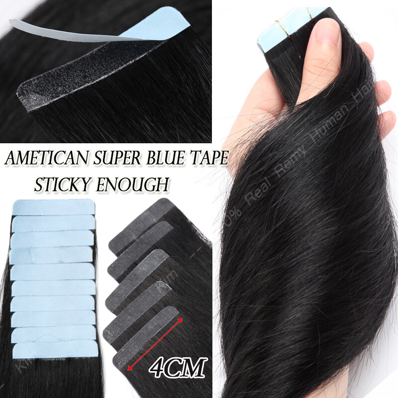 80PCS 200G Thick Tape In Real Remy 100% Human Hair Extension Full Head Skin Weft