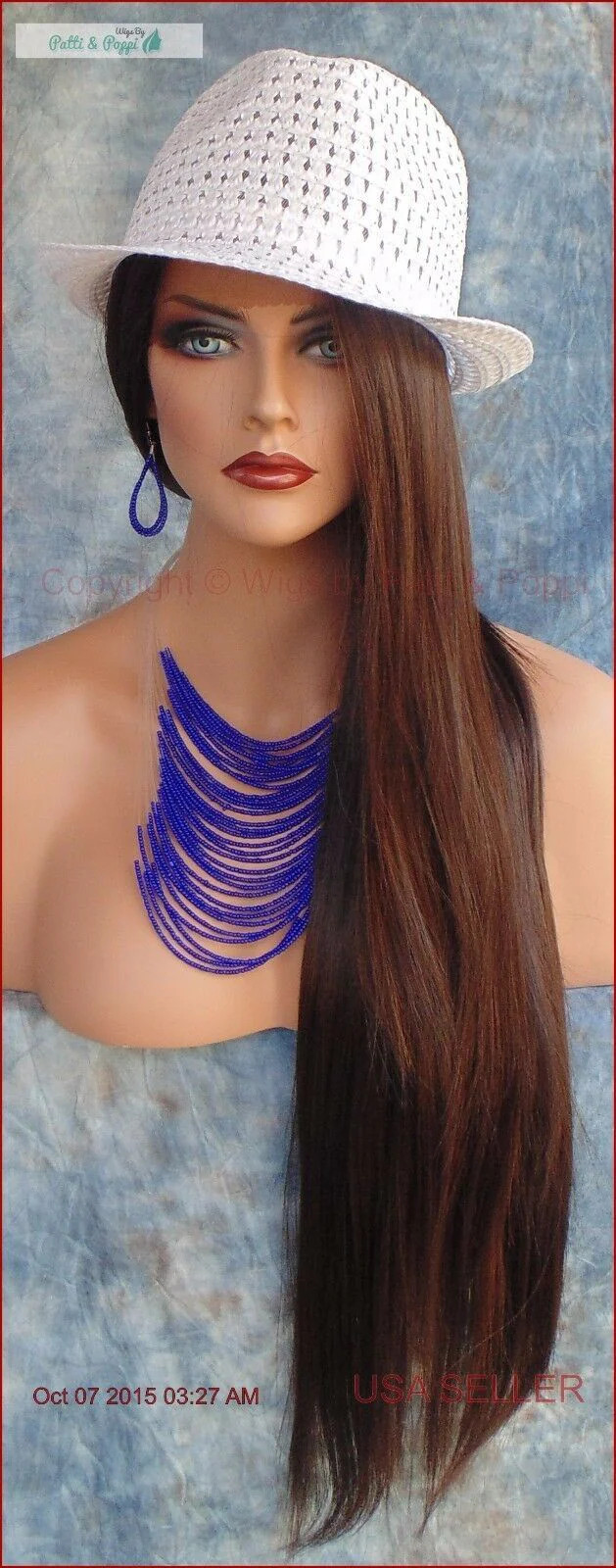 LONG SILKY STRAIGHT HEAT SAFE LACE FRONT WIG CLR FS4.30 LUSTROUS SEXY 156