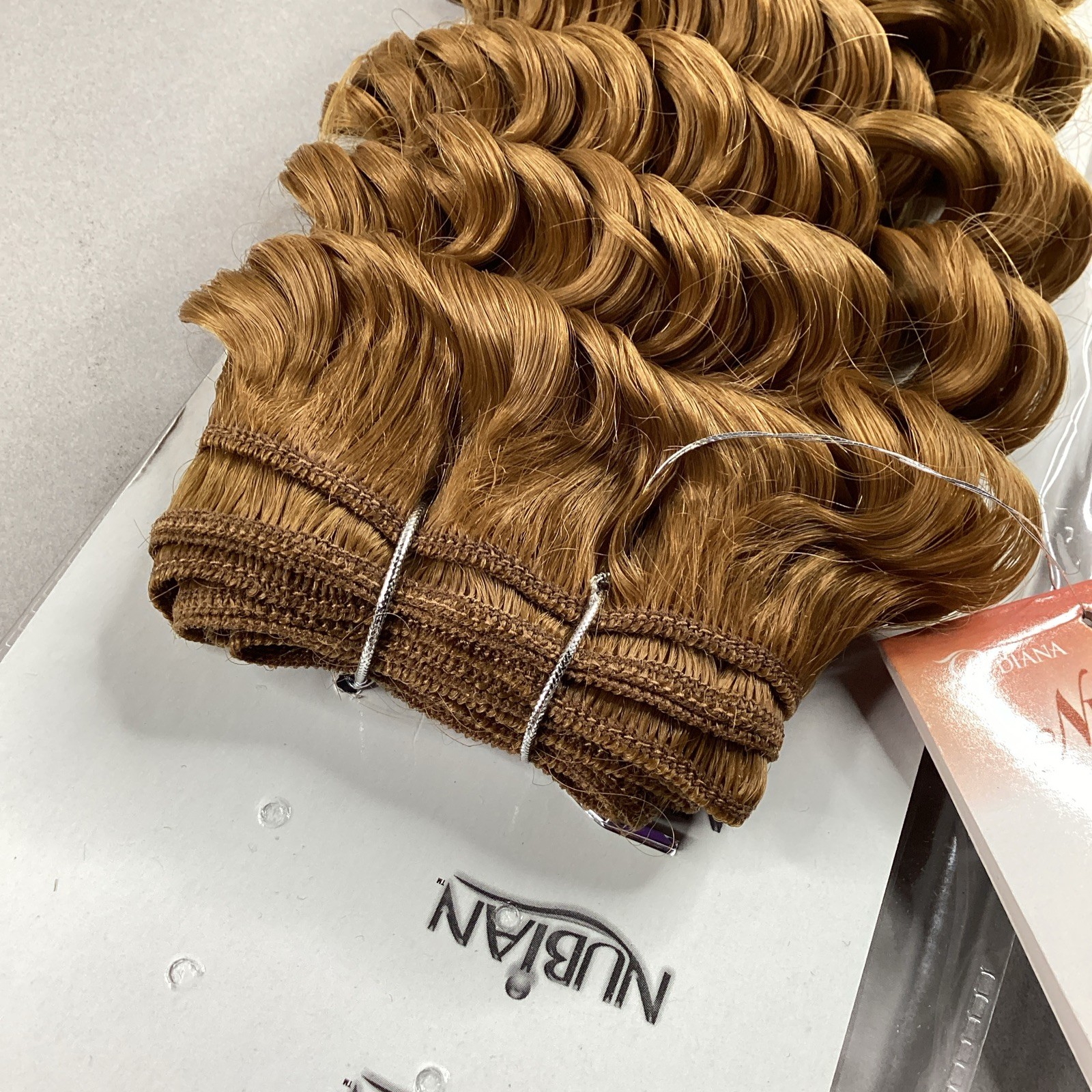 12” Deep Weave #27 Honey Blonde Nubian Synthetic Blend Mixed Hair Extensions