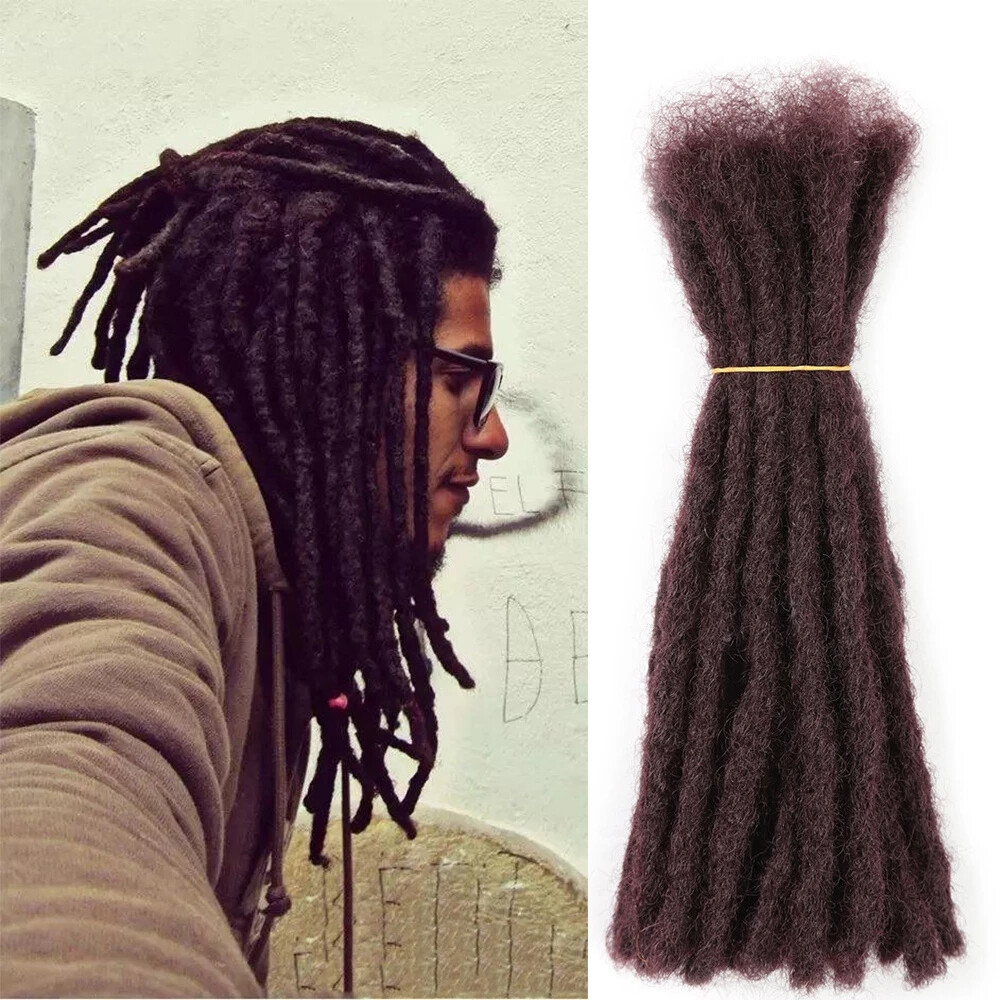 Handmade Dreadlocks 100% Human Hair Loc Extensions Crochet Braiding Women Men
