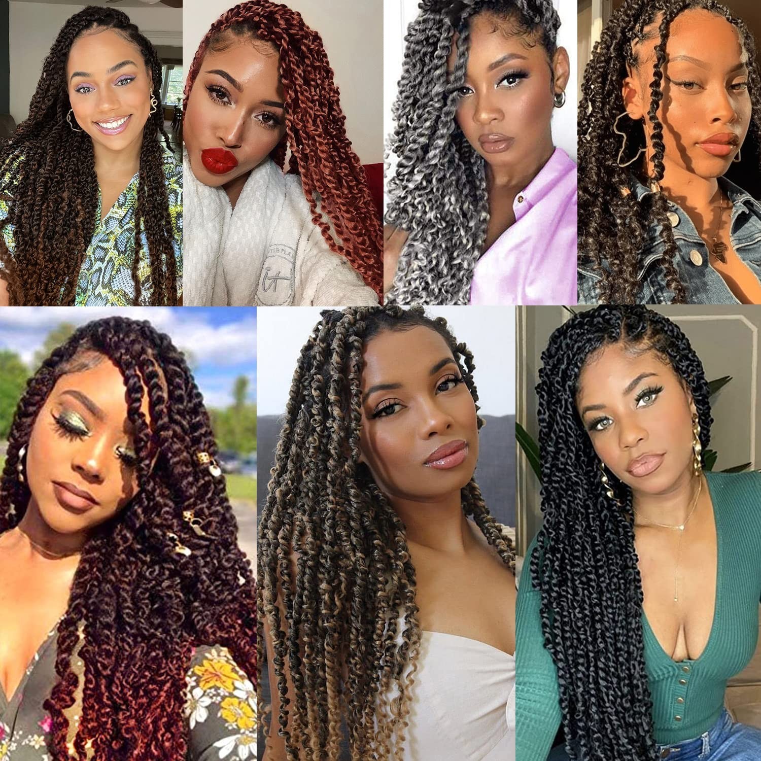 18 Inch Water Wave Crochet Hair Extensions: Passion Twist Braids in 6 Easy Packs