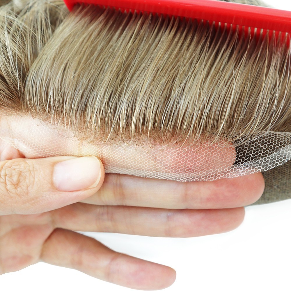 Swiss Lace Toupee For Men Human Hair Replecement System Natural Hairpieces