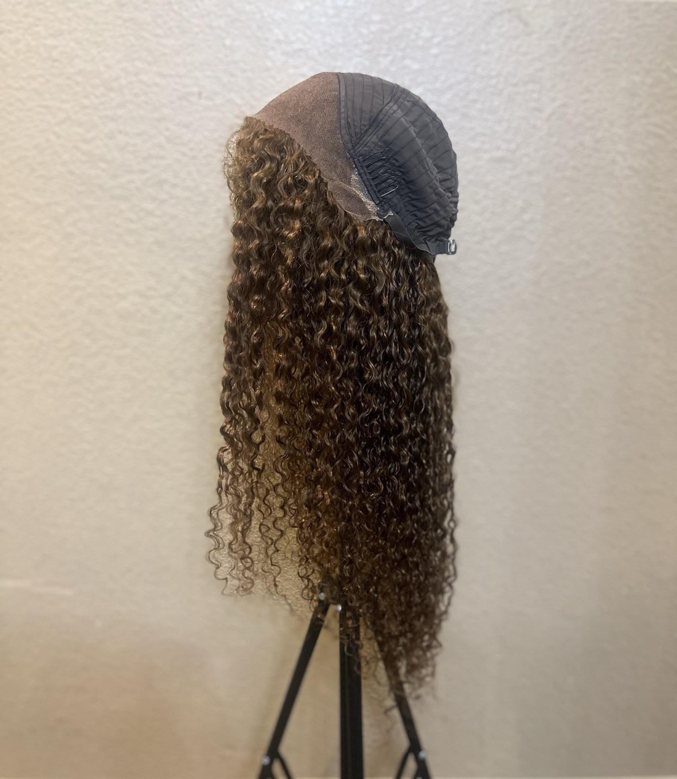 24” Human Hair 13×4 Lace Front Wig | 180% Density Jerry Curly | Dark Brown
