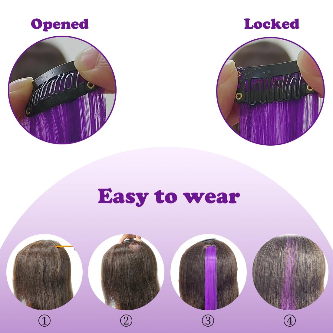 Clip in Hair Extensions for Kids Girls Women 22 inch Straight 12 Piece