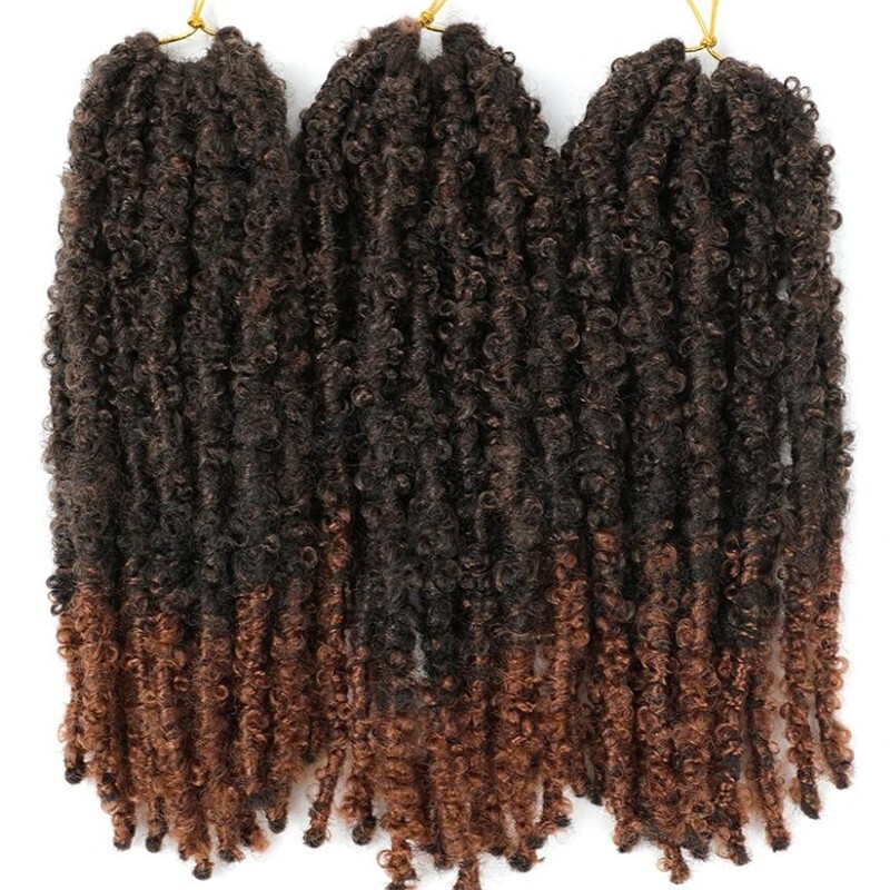 12 in 24 inch Butterfly Faux Locs Crochet Hair Braids Pre looped Crochets Braids