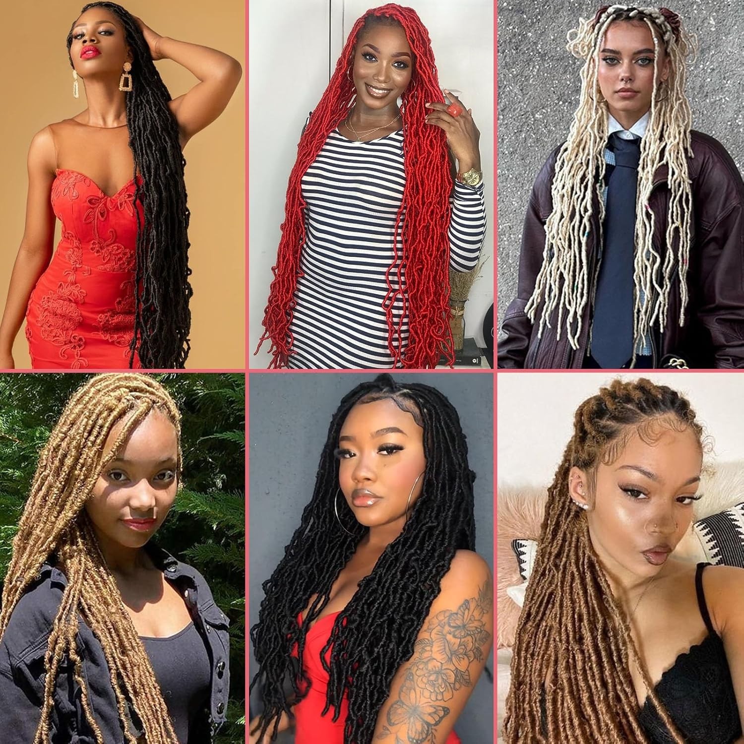 36 Inch Soft Locs for Black Women – Curly Wavy Extensions Pack of 3
