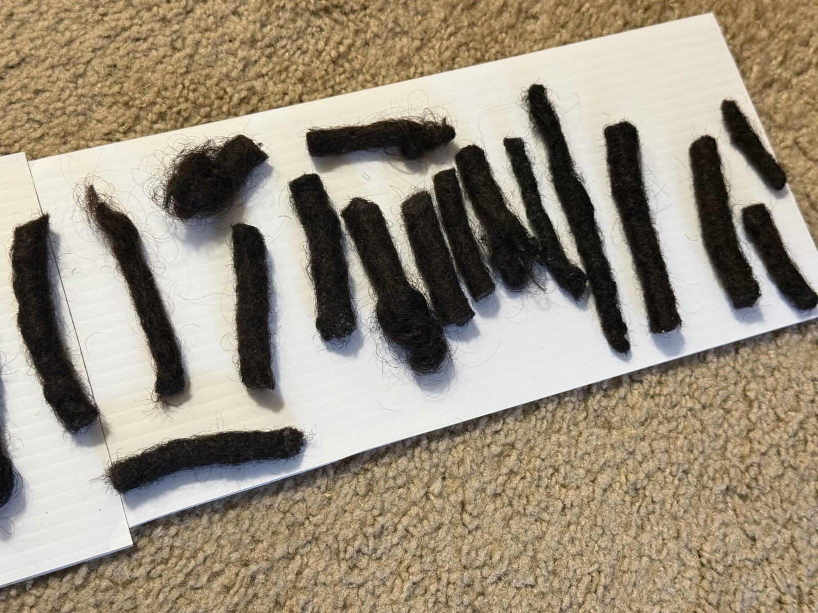 46 human hair dreadlocks recently cut