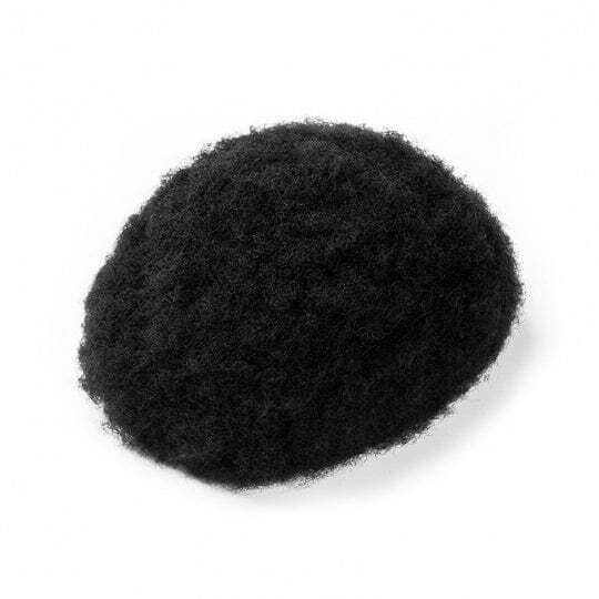 Afro African American Toupee for Men Full Poly Skin Knotted Base Curl Hairpieces