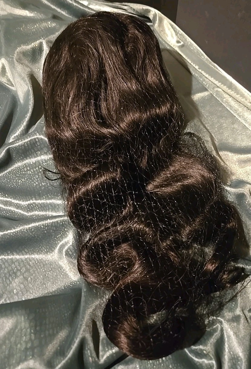 NEW Long Wavy Black Lace Front Wig Human Hair Blend Women’s Fashion Wigs