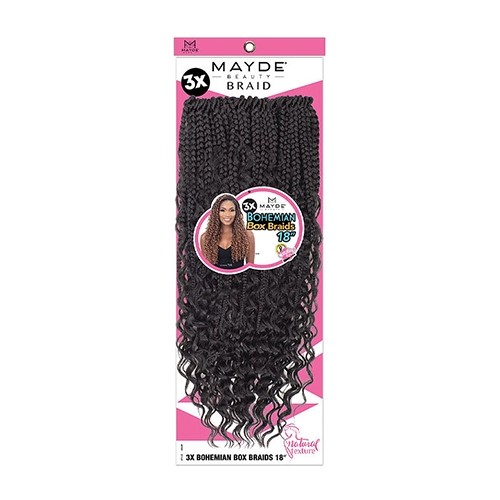 Crochet hair – 3X BOHEMIAN BOX BRAIDS 18″