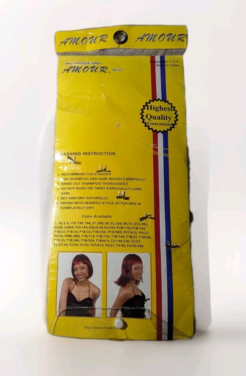 AMOUR Gold 6 Piece Hair Collection Wrap & Wear Faux Hair Wig 100% Japanese Fiber