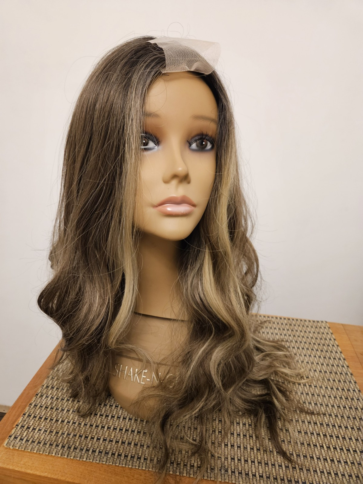 NEW LONG LACE FRONT MIXED BROWN WAVY HAIR WIG HIGHLIGHTS