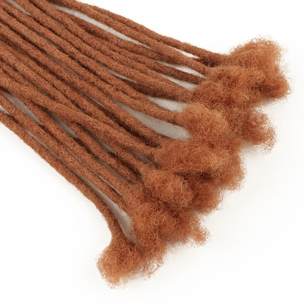 0.6cm Thickness 8 Inch 30 Strands Dreadlock Extensions Human Hair #30 Brown